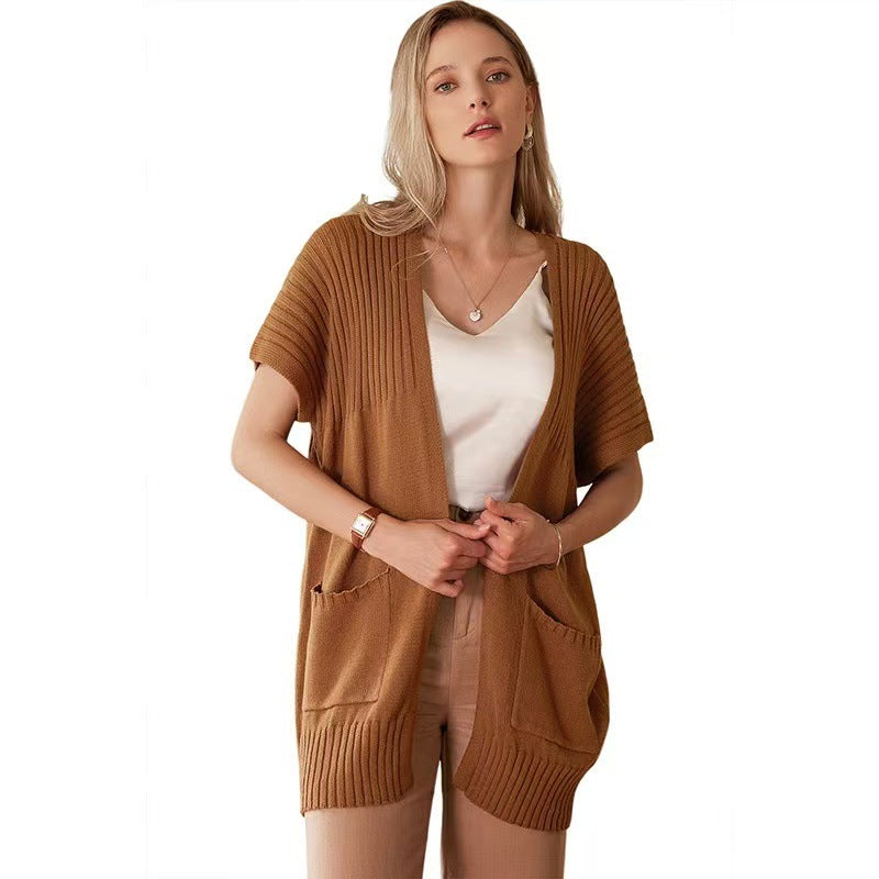 CASSAVA - Lightweight Open-Front Knit Cardigan