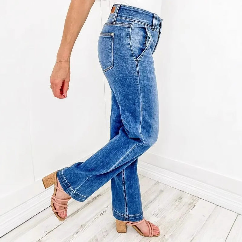 TALLIS – Comfy Double Down Wide Leg Jeans