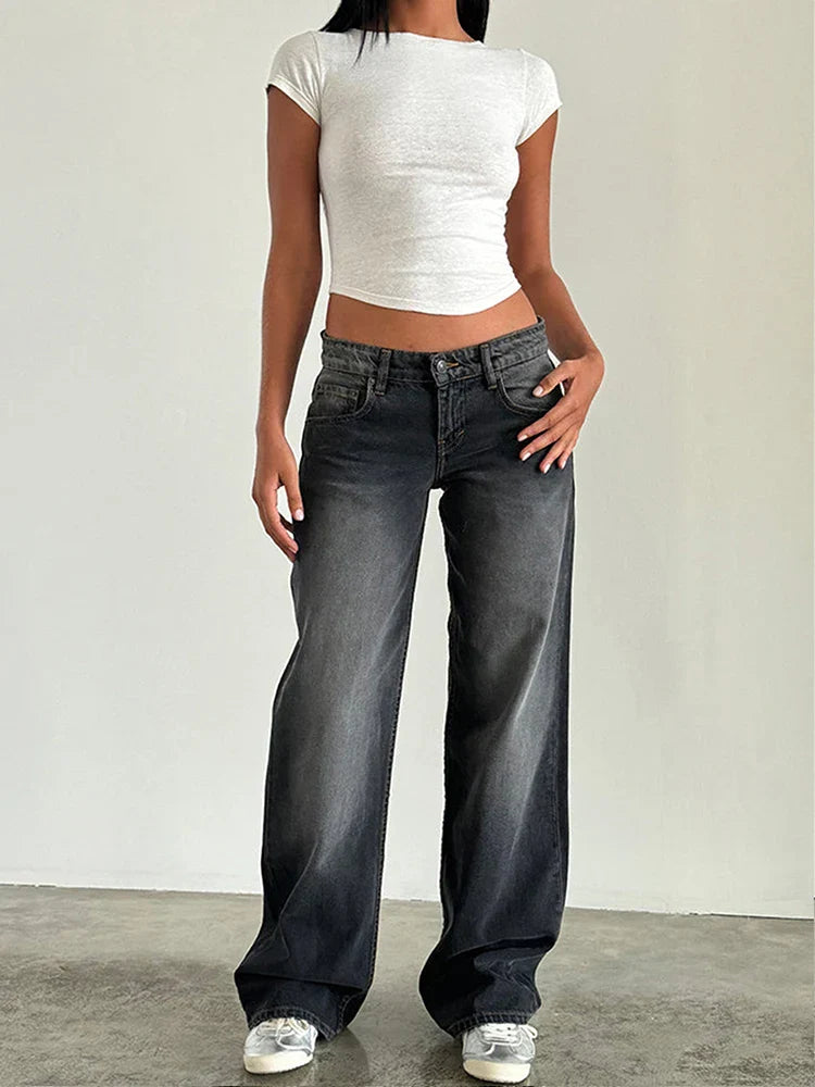 SYLVAINE – Vintage Casual Baggy Jeans