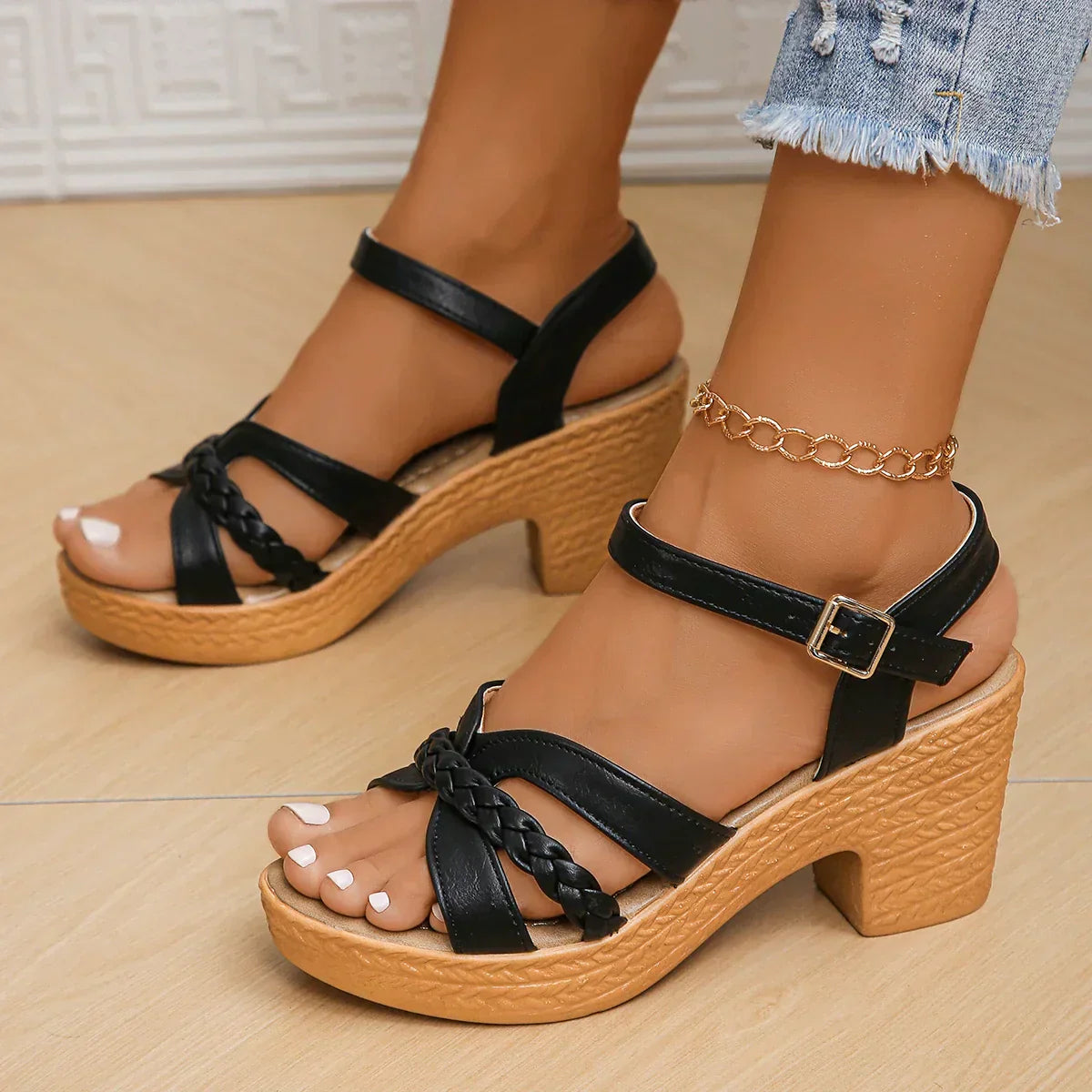 Gianna Classic Mid-Heel Sandals