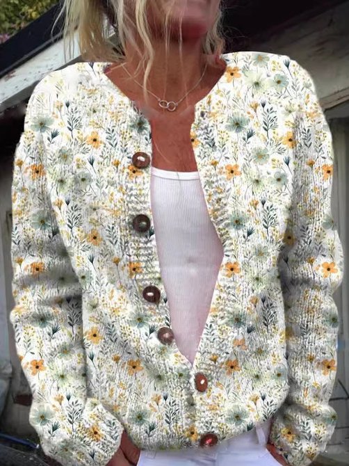 FLORA - Vintage Floral Cardigan
