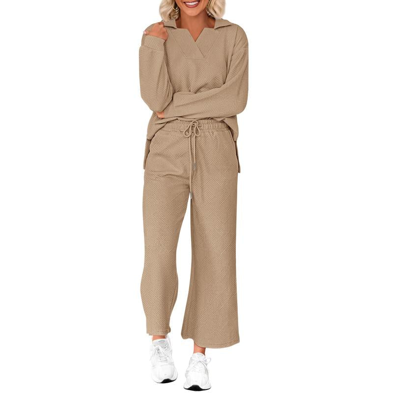 ISADORA - Casual Crew Neck Short Sleeve and Pants Set