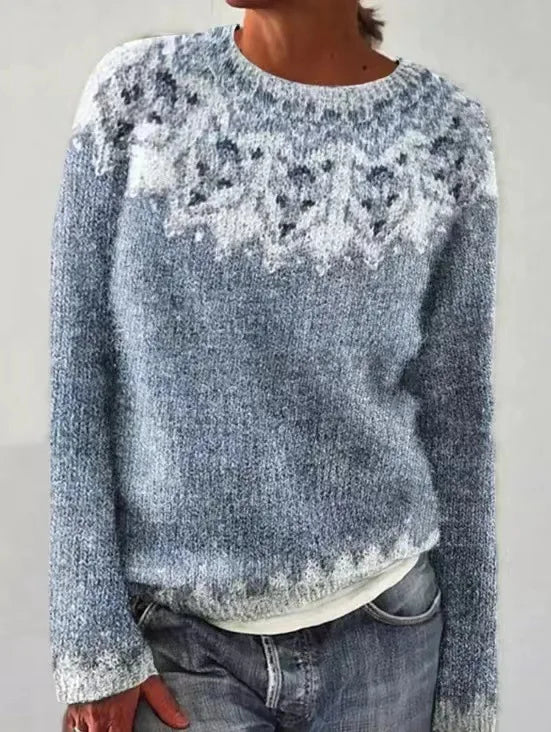 SINEAD - Cosy Yoke Knit Sweater