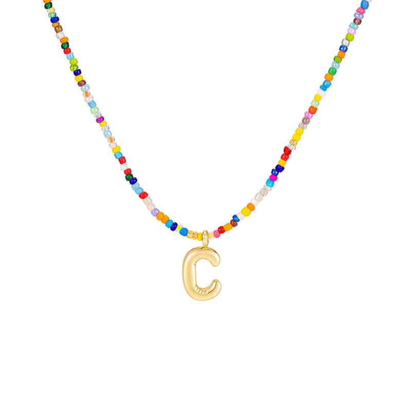 MACY - Colorful Bubble Letter Necklace