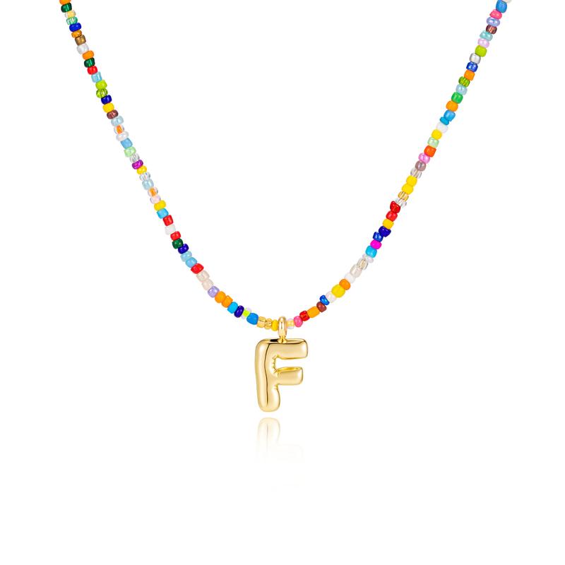 MACY - Colorful Bubble Letter Necklace