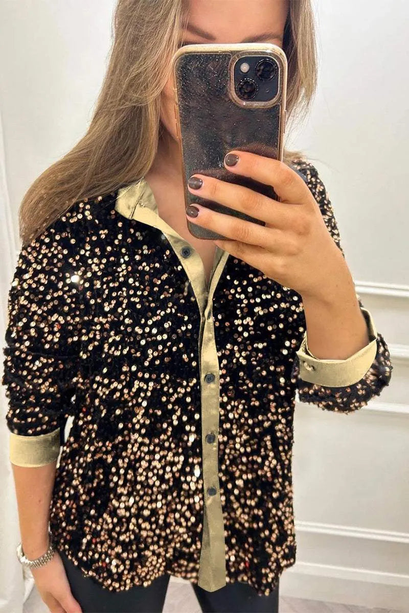 CIARA - Shimmer Sequin Shirt