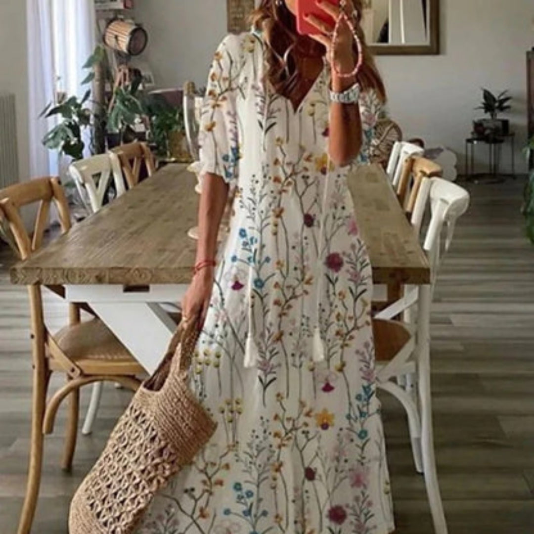 Annemarije | Boho Belly-Covering Dress