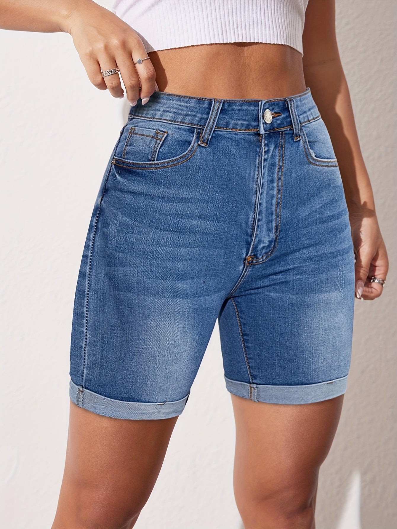 RAPHAELLE - Stretch-Fit Bermuda Jean Short