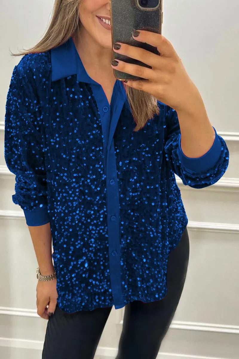 CIARA - Shimmer Sequin Shirt