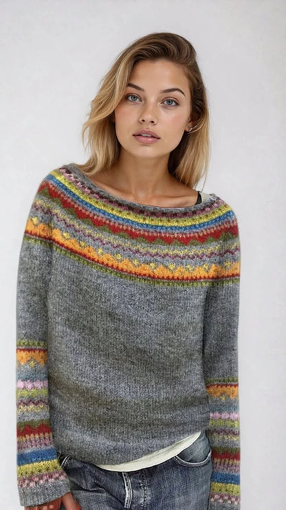Mira | Women’s Soft Knit Fair Isle Sweater