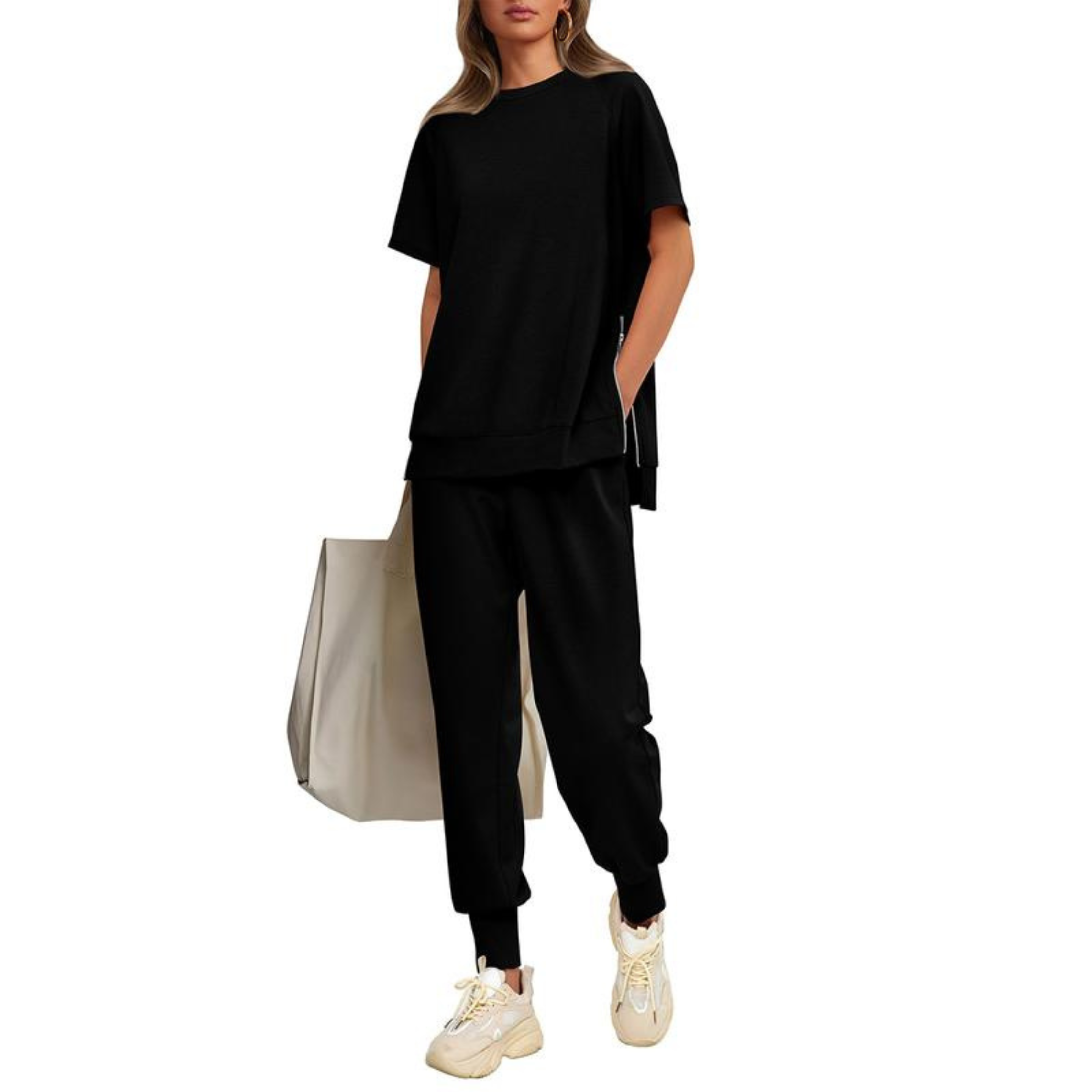 HILARIA - Casual Bishop Sleeve Notched Neck Set