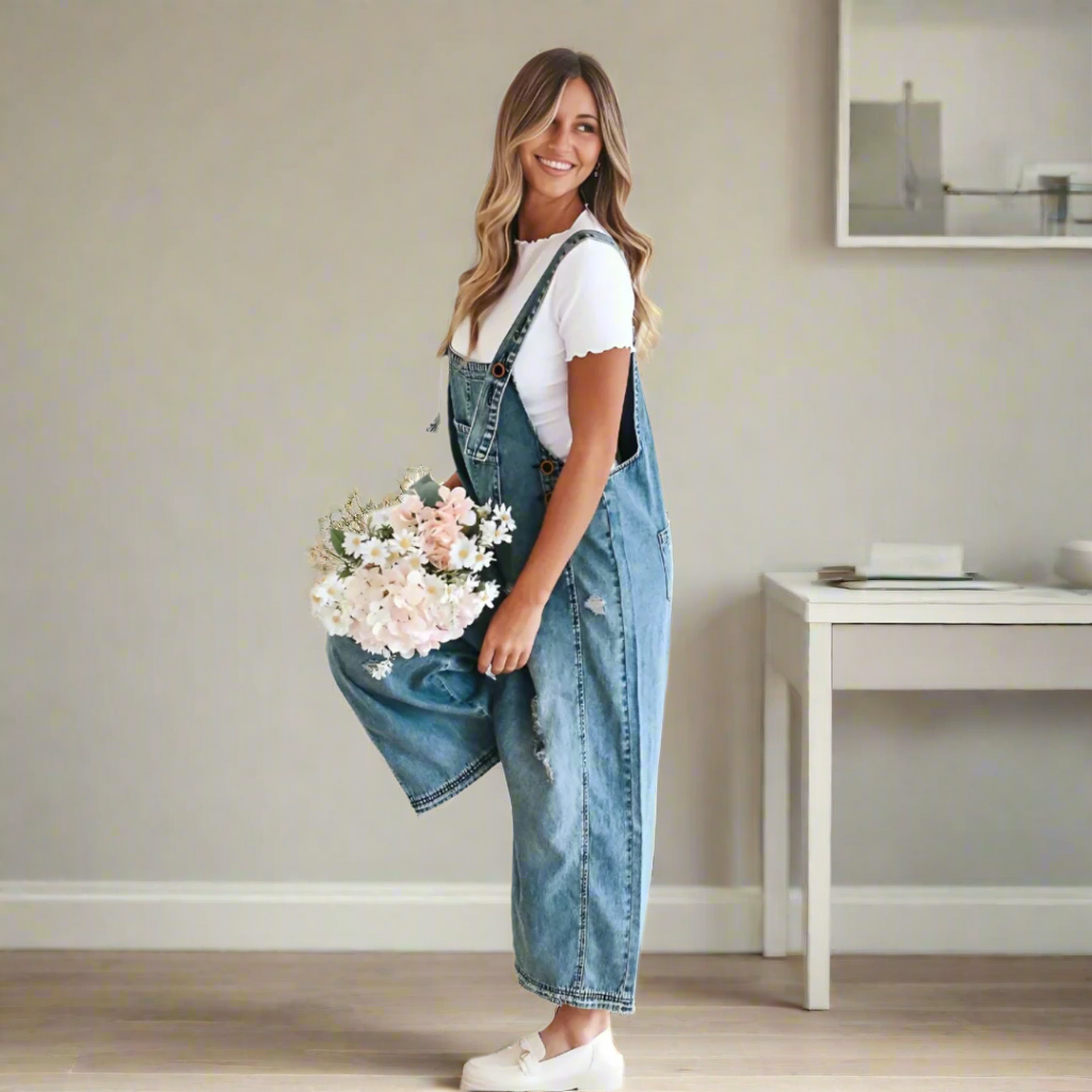 CARMELITA – Vintage Wash Adjustable Jumpsuit