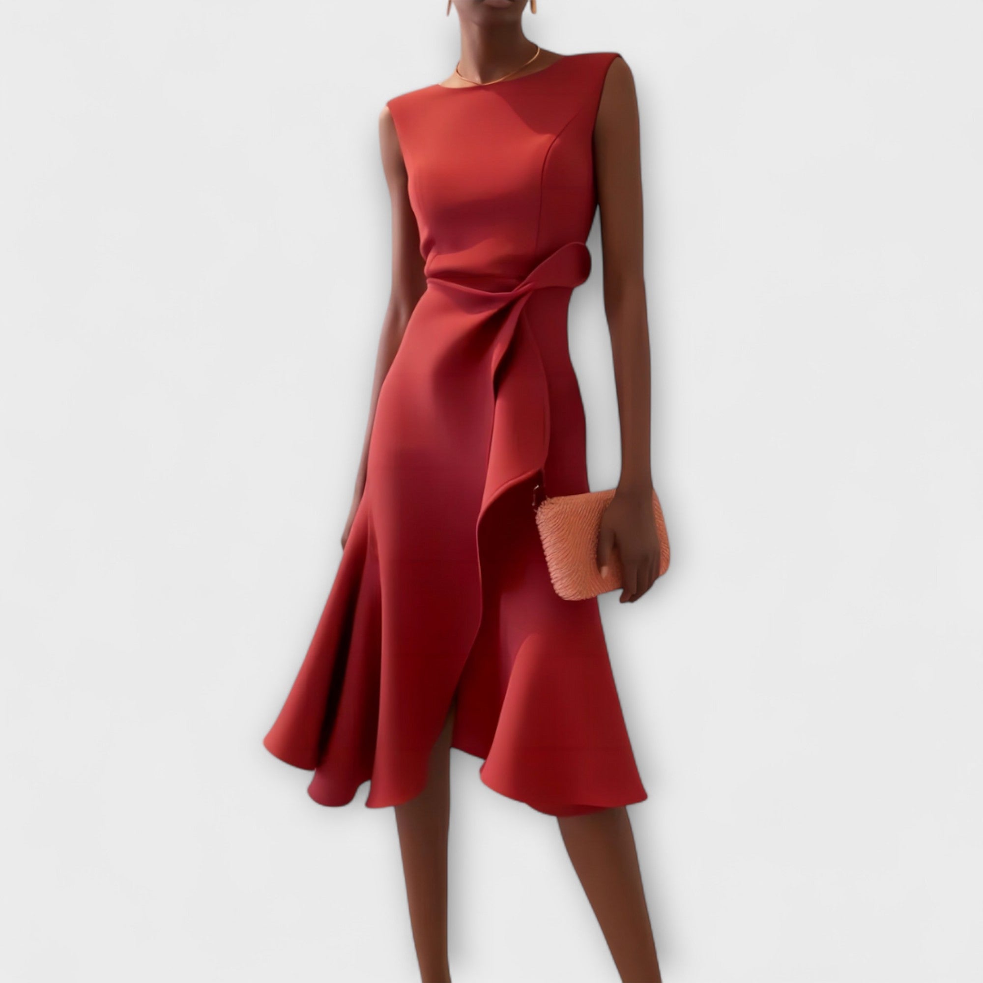 MARISSA –  Elegant Wrap-Style Sleeveless Dress