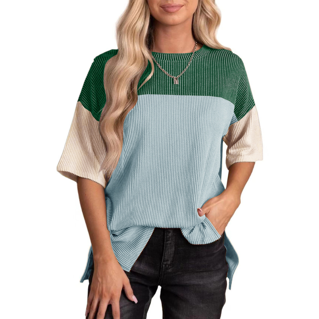 BRYNLUE – Casual Loose Fit Striped Summer Top