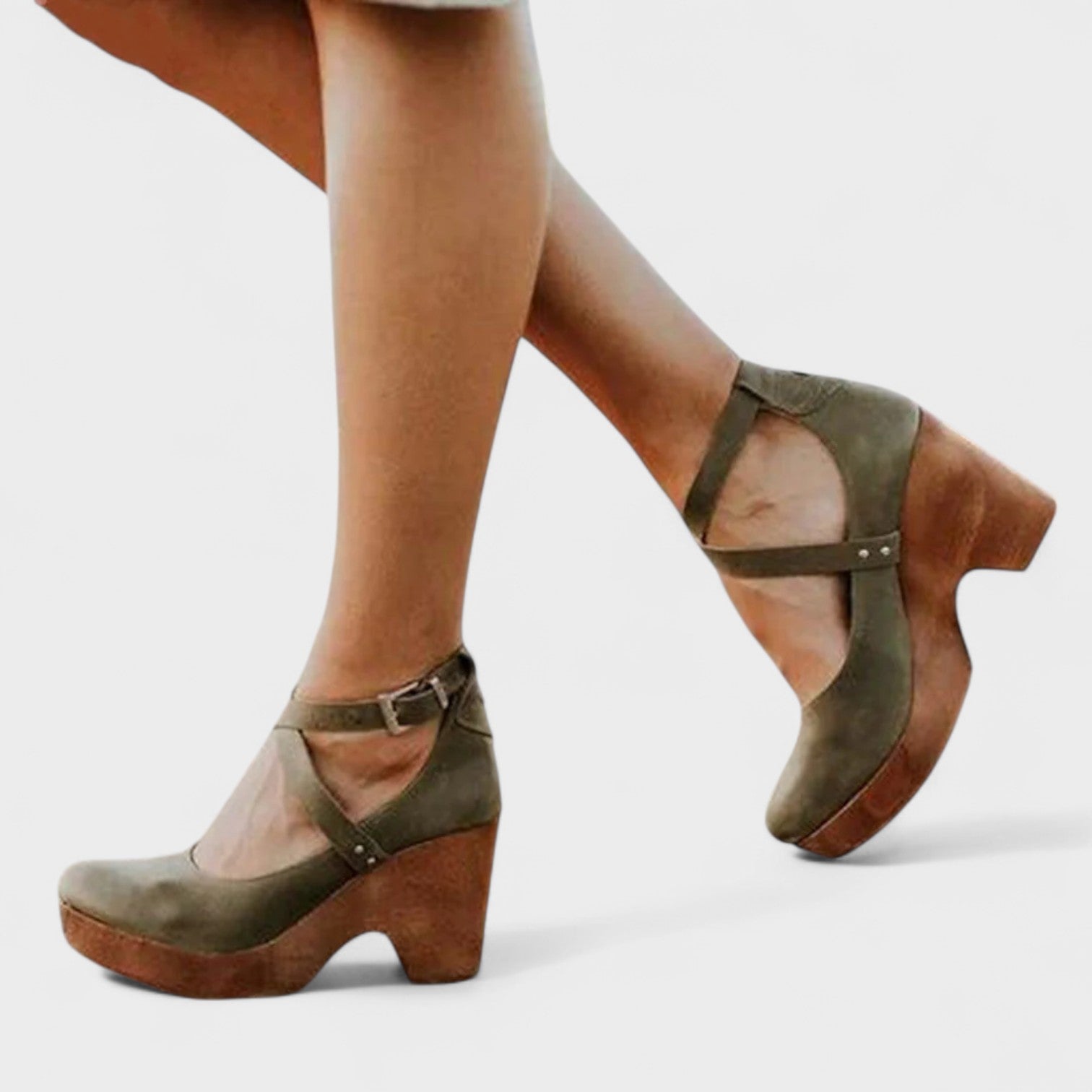 ELARU – Classic Comfort Wedge Sandals