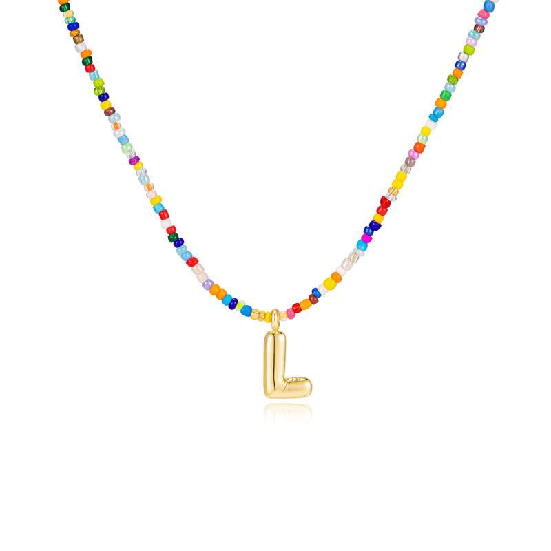 MACY - Colorful Bubble Letter Necklace