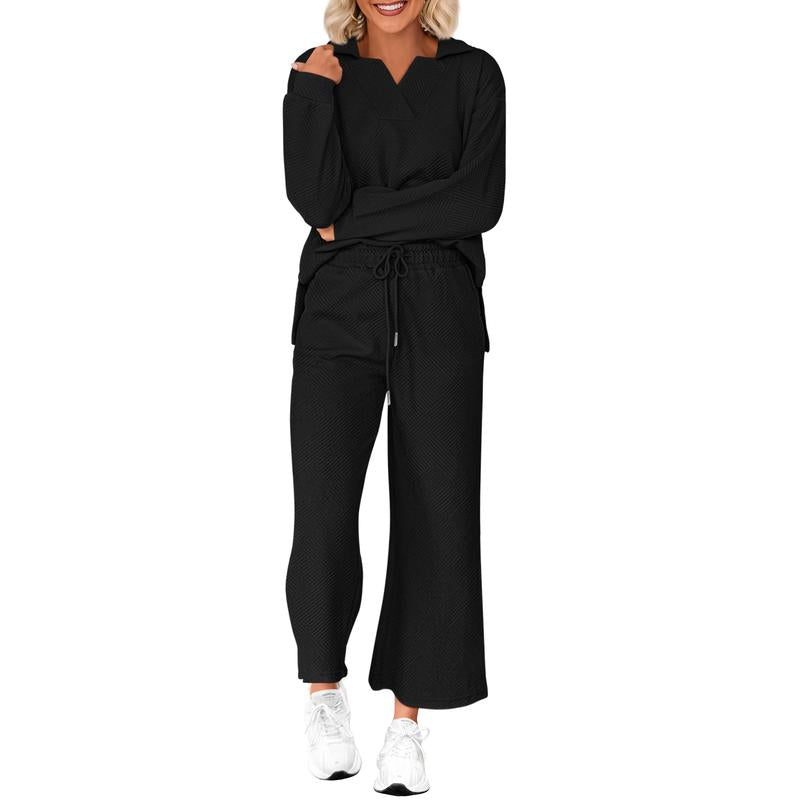 ISADORA - Casual Crew Neck Short Sleeve and Pants Set