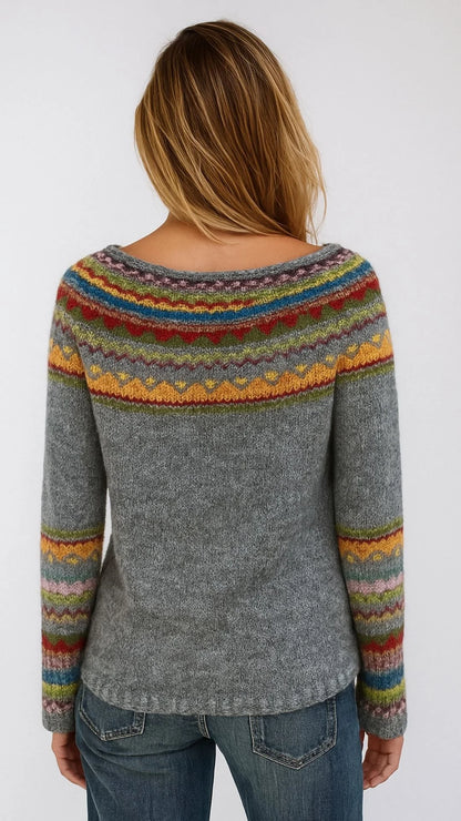 Mira | Women’s Soft Knit Fair Isle Sweater