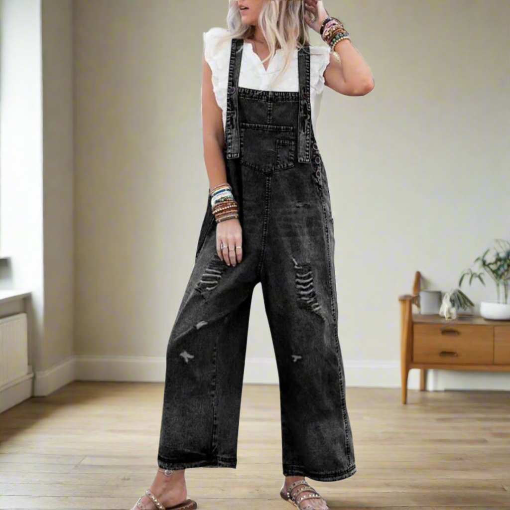 CARMELITA – Vintage Wash Adjustable Jumpsuit