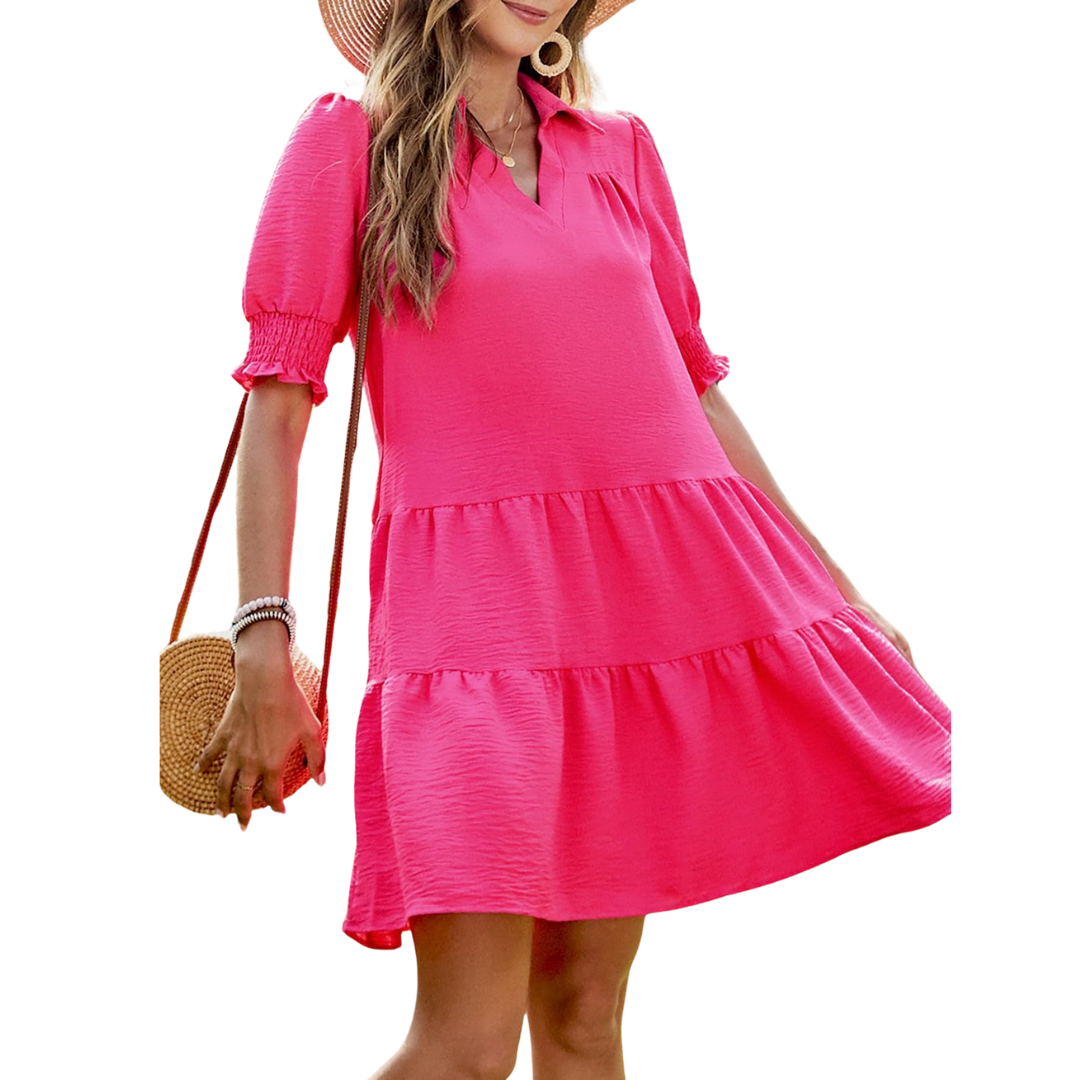 ELSIE - Effortless Summer V-Neck Dress