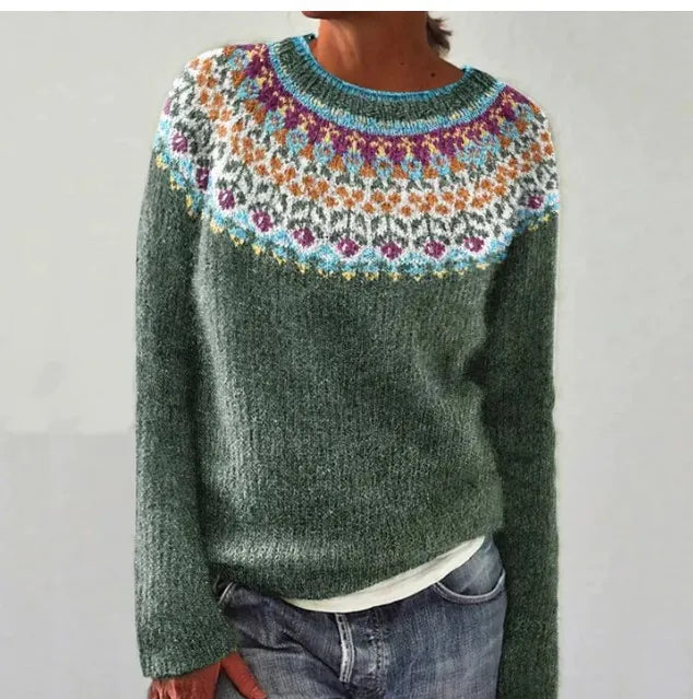 SINEAD - Cosy Yoke Knit Sweater