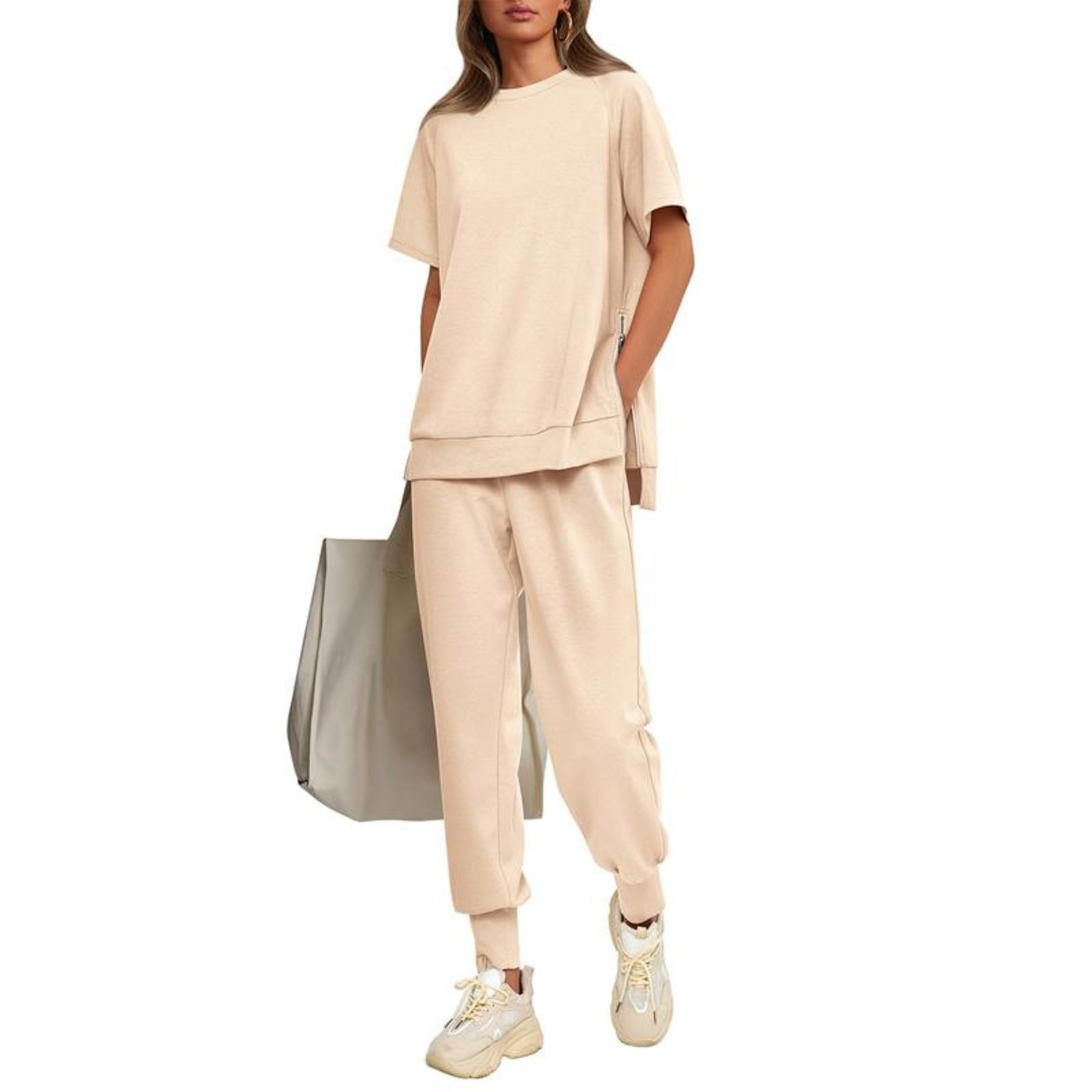 HILARIA - Casual Bishop Sleeve Notched Neck Set