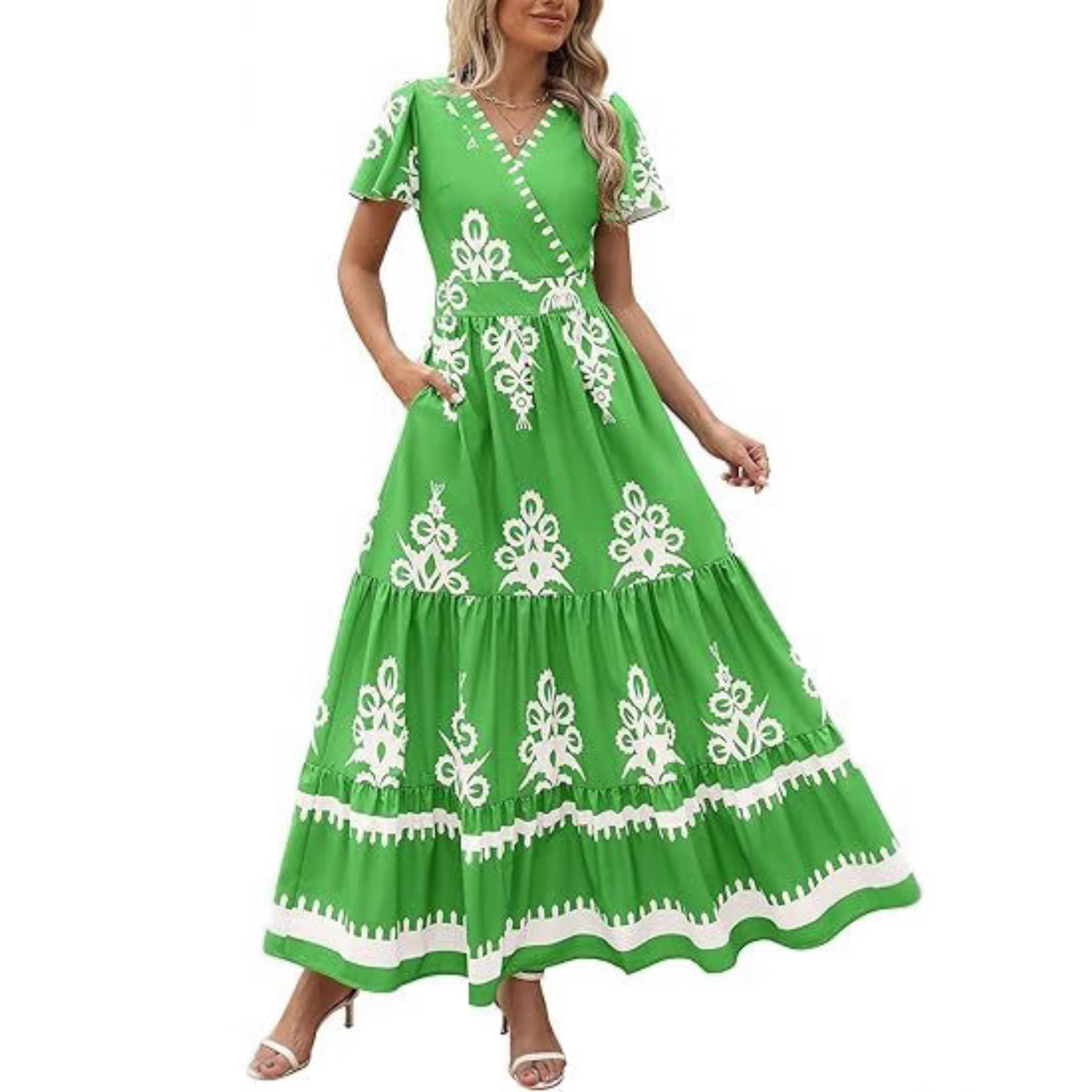 HELLENORE - Casual Chic Floral Maxi Dress