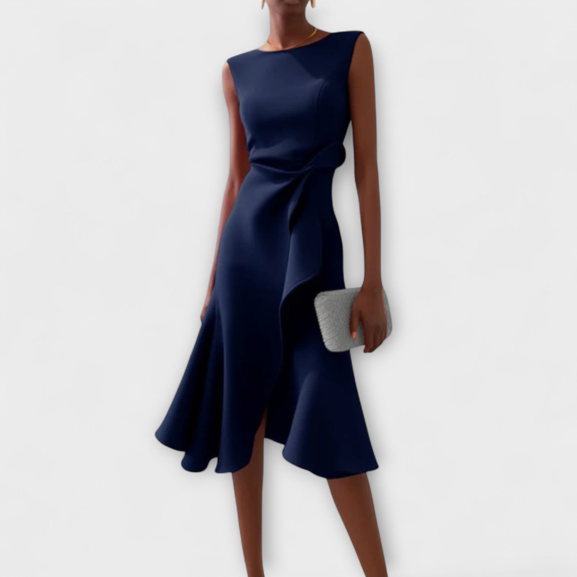 MARISSA –  Elegant Wrap-Style Sleeveless Dress