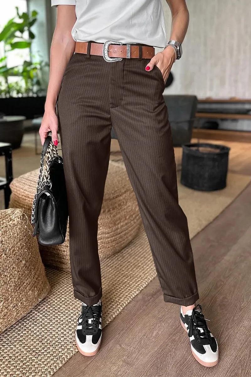 SYLVIA - Tailored Striped Trousers