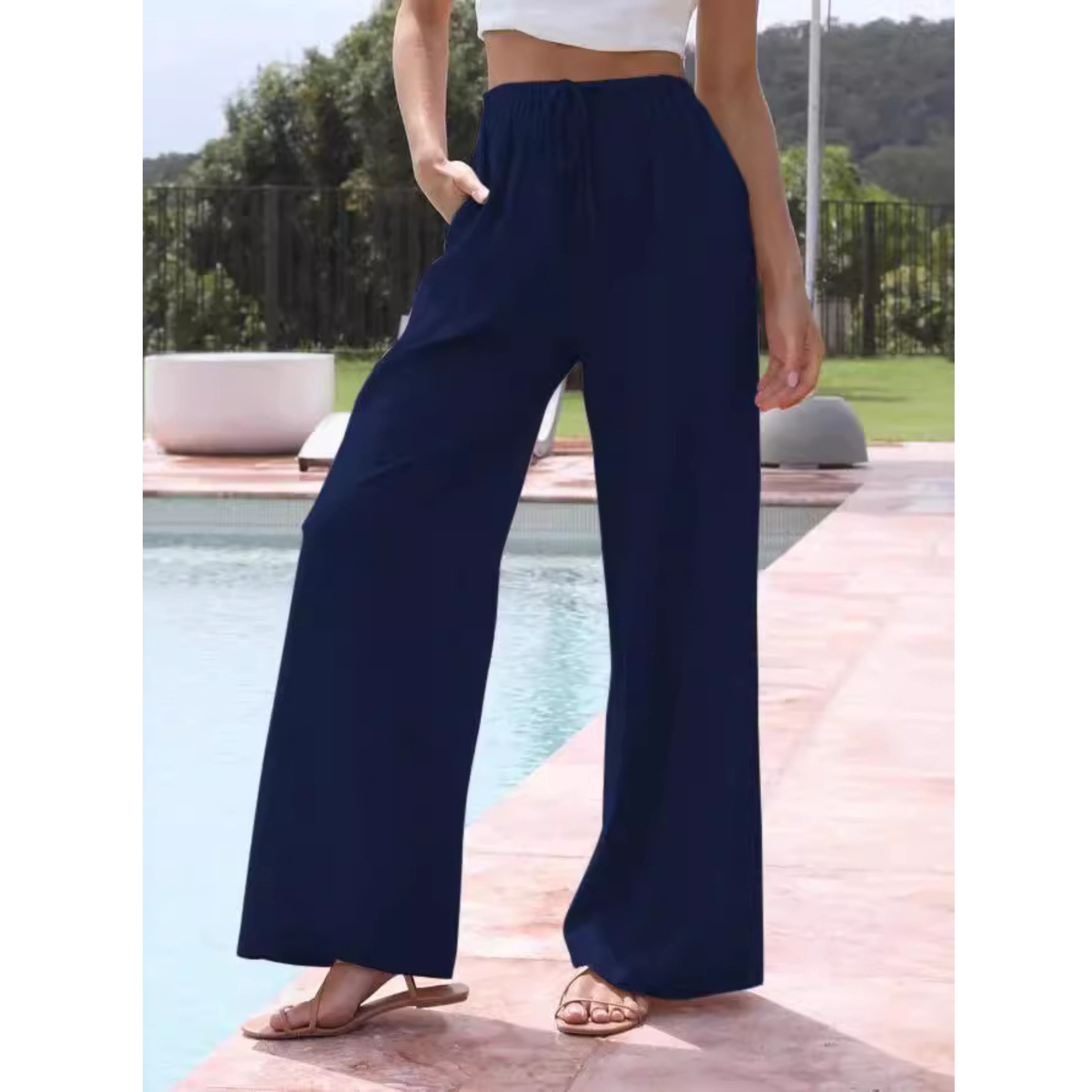 VIRENA – Relaxed Lightweight Wide Leg Summer Trousers
