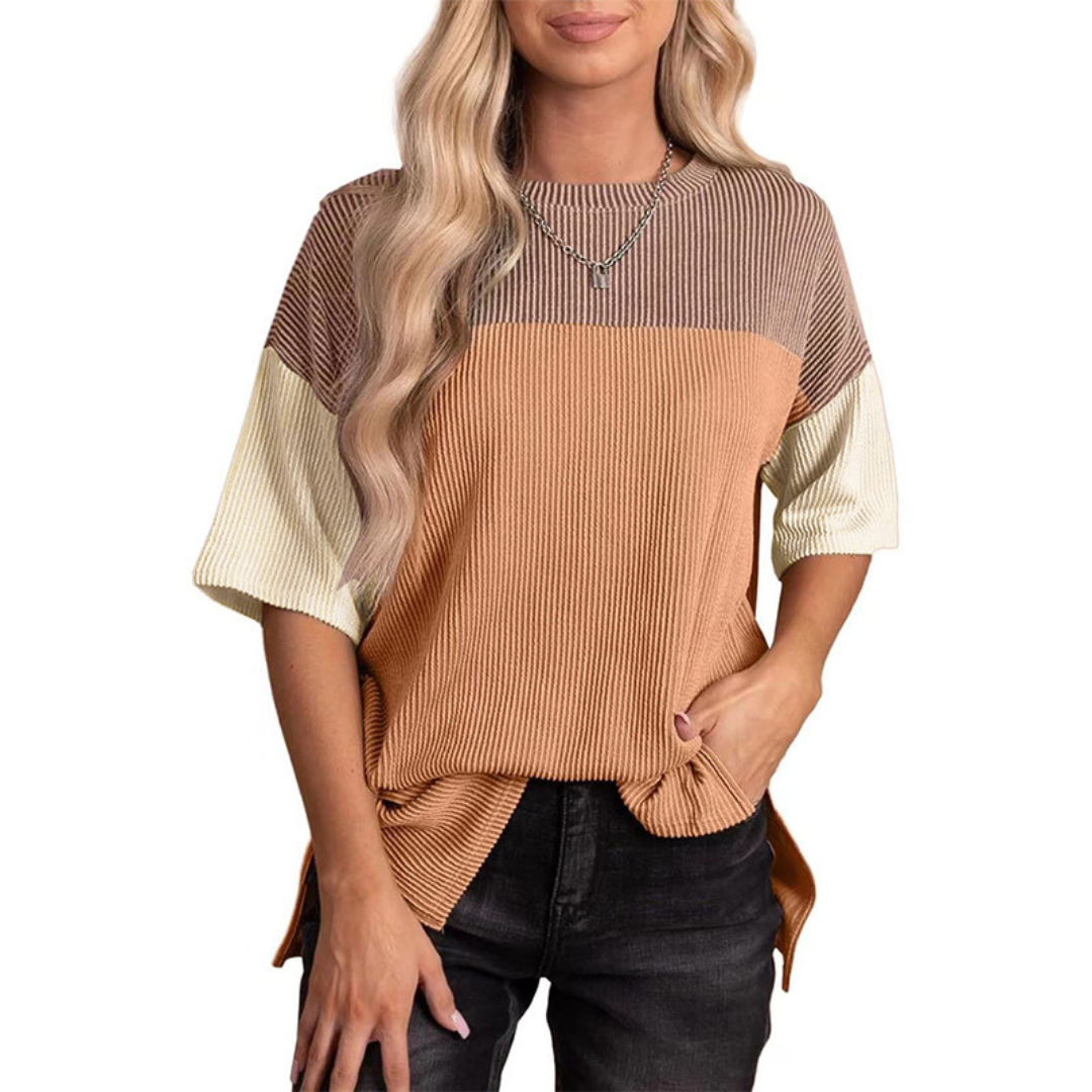 BRYNLUE – Casual Loose Fit Striped Summer Top