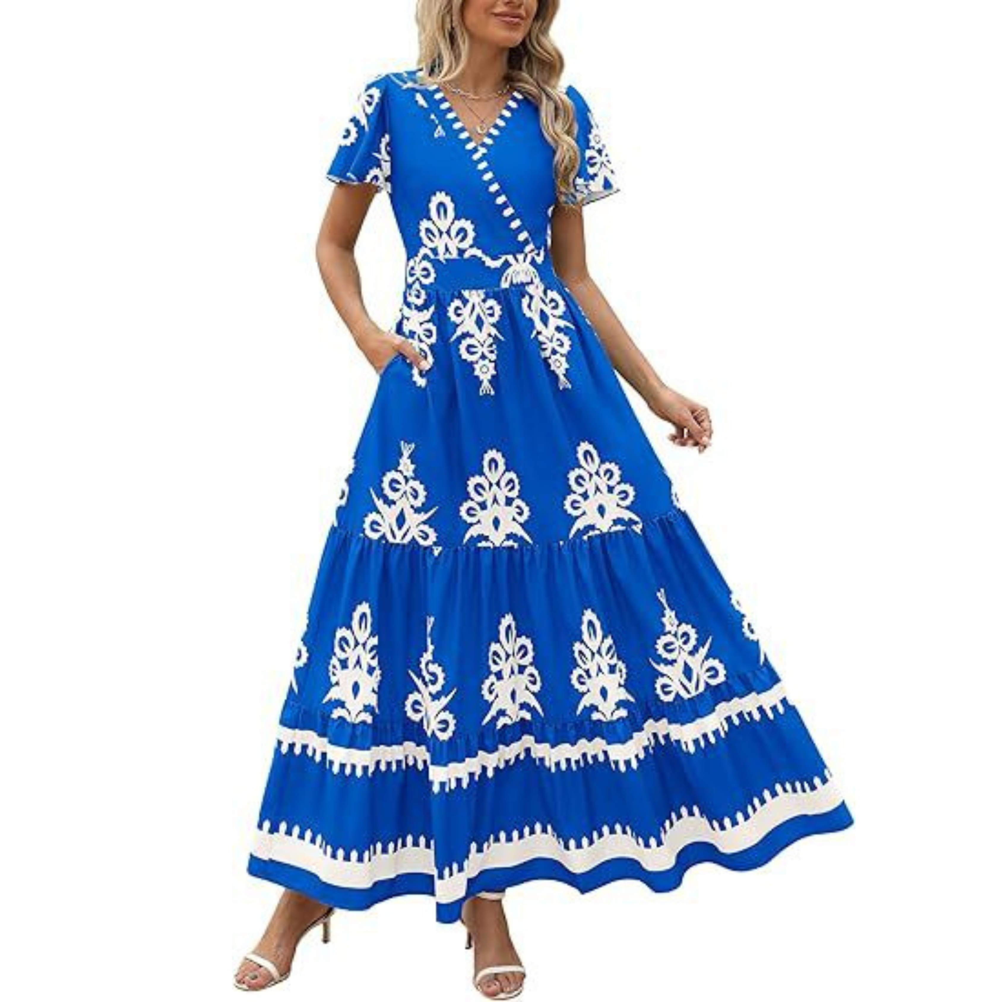 HELLENORE - Casual Chic Floral Maxi Dress