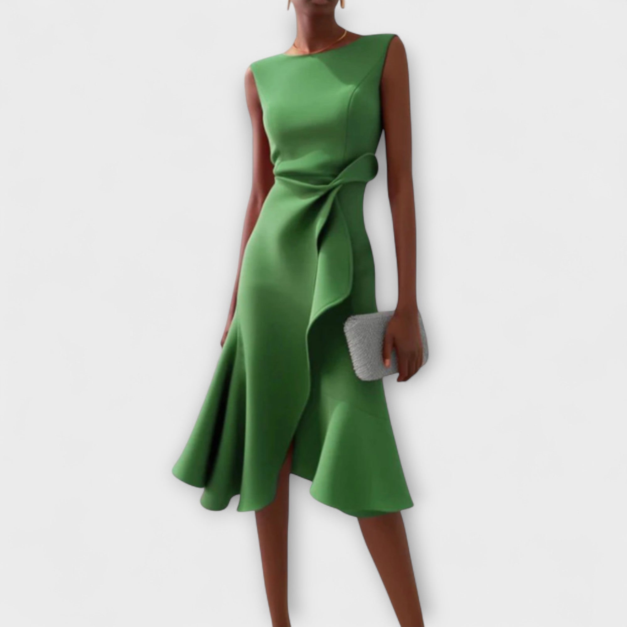 MARISSA –  Elegant Wrap-Style Sleeveless Dress