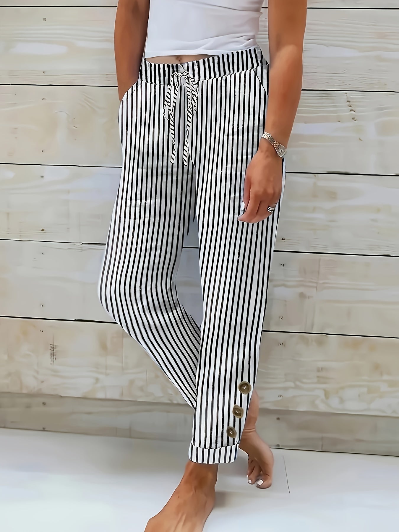 LILA – Casual Striped Lounge Pants