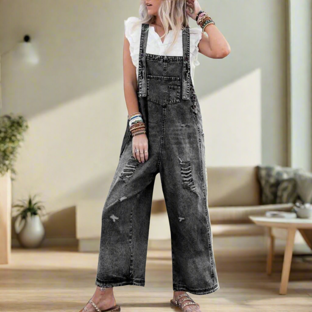 CARMELITA – Vintage Wash Adjustable Jumpsuit