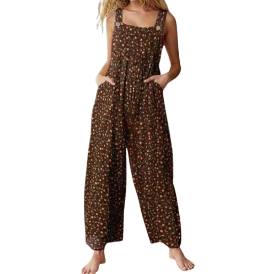 MAELANI – Relaxed Casual Dual Pocket Overall Jumpsuit