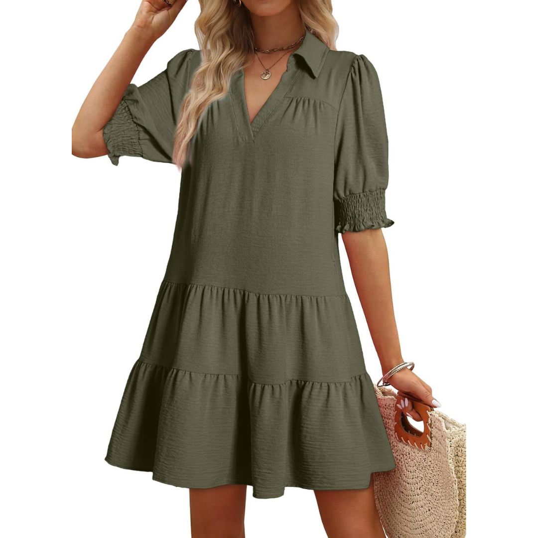 ELSIE - Effortless Summer V-Neck Dress