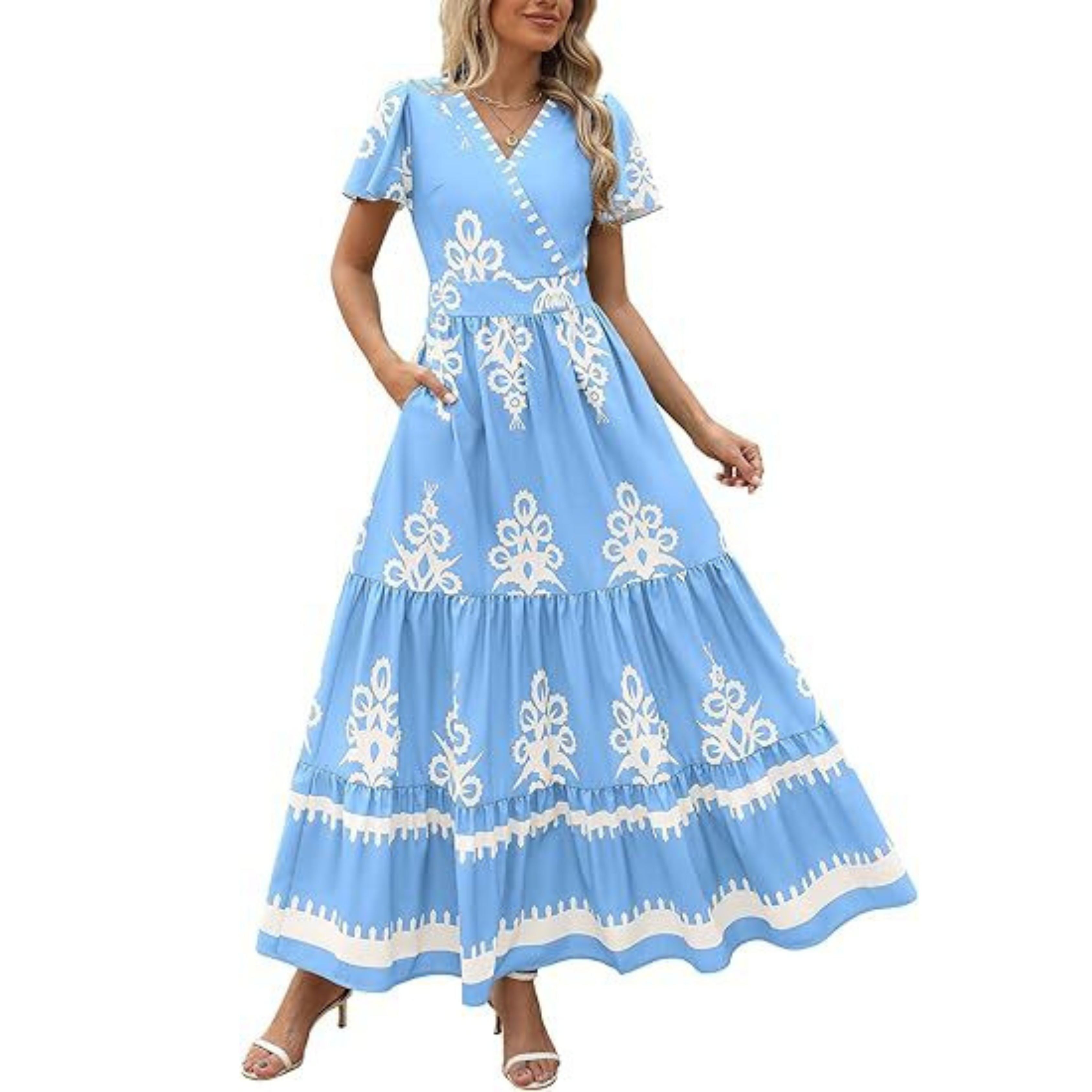 HELLENORE - Casual Chic Floral Maxi Dress
