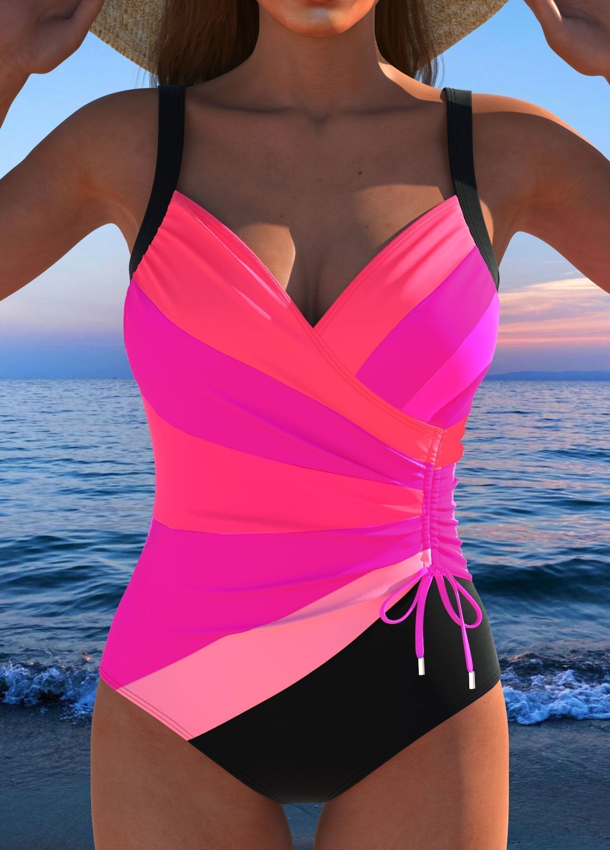 Kaat | Wrap Swimsuit with Colorful Print - Last Day 80% Off