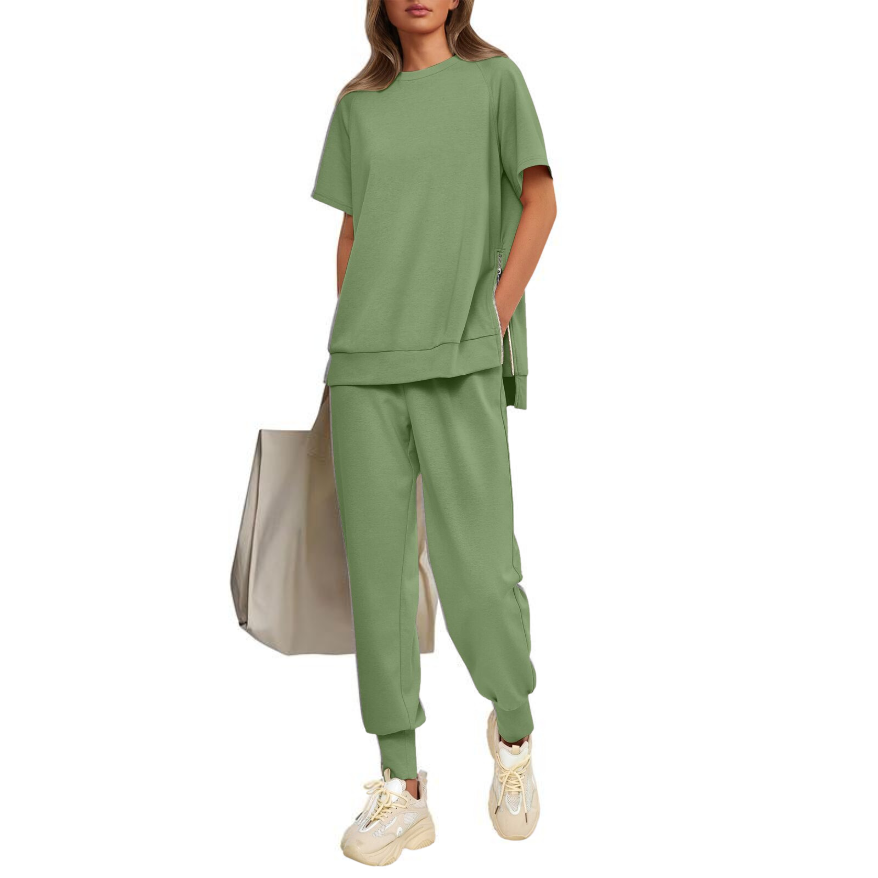 HILARIA - Casual Bishop Sleeve Notched Neck Set