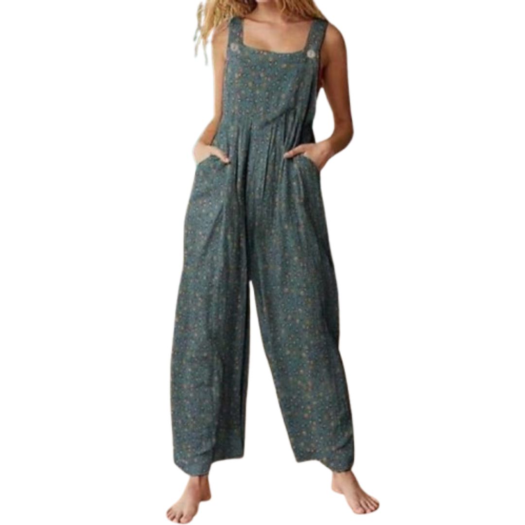 MAELANI – Relaxed Casual Dual Pocket Overall Jumpsuit