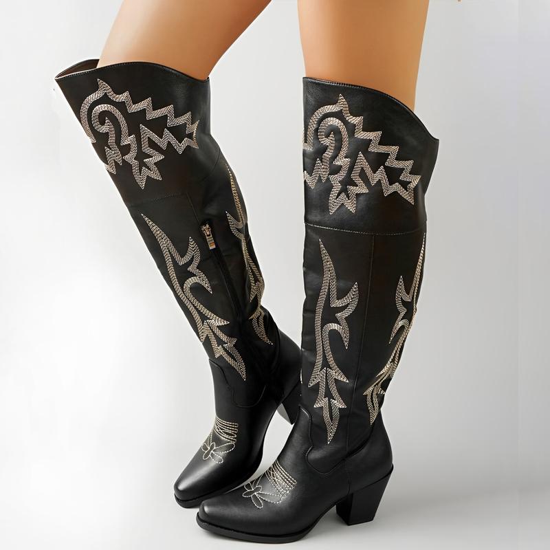 CHEYENNE –  Classic Over-the-Knee Cowboy Boots