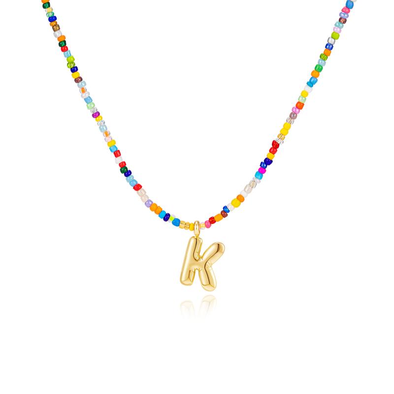MACY - Colorful Bubble Letter Necklace