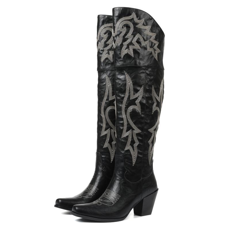 CHEYENNE –  Classic Over-the-Knee Cowboy Boots
