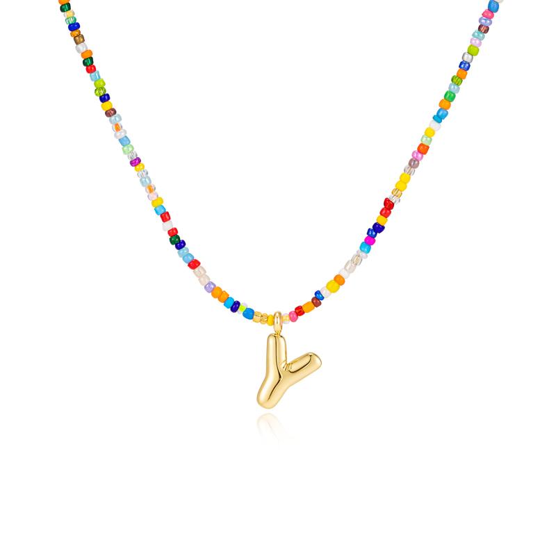 MACY - Colorful Bubble Letter Necklace