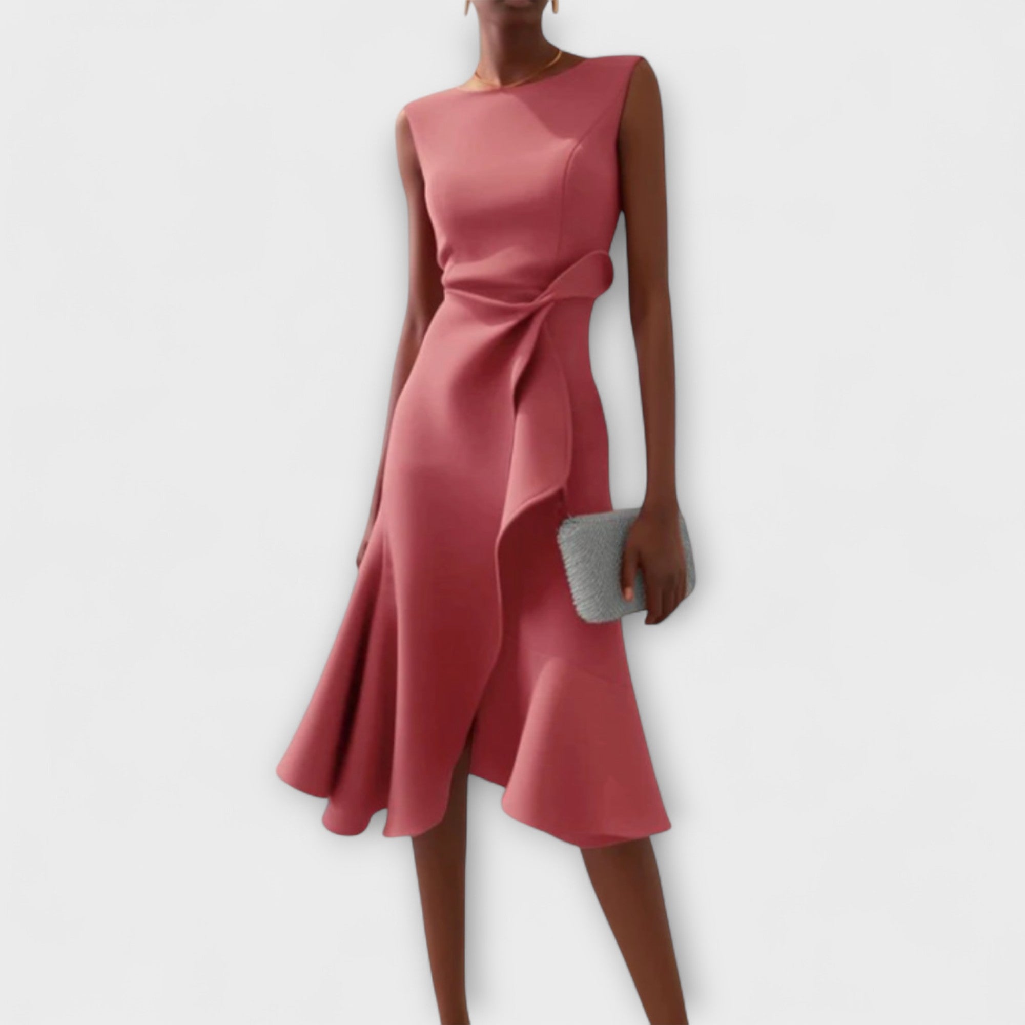 MARISSA –  Elegant Wrap-Style Sleeveless Dress