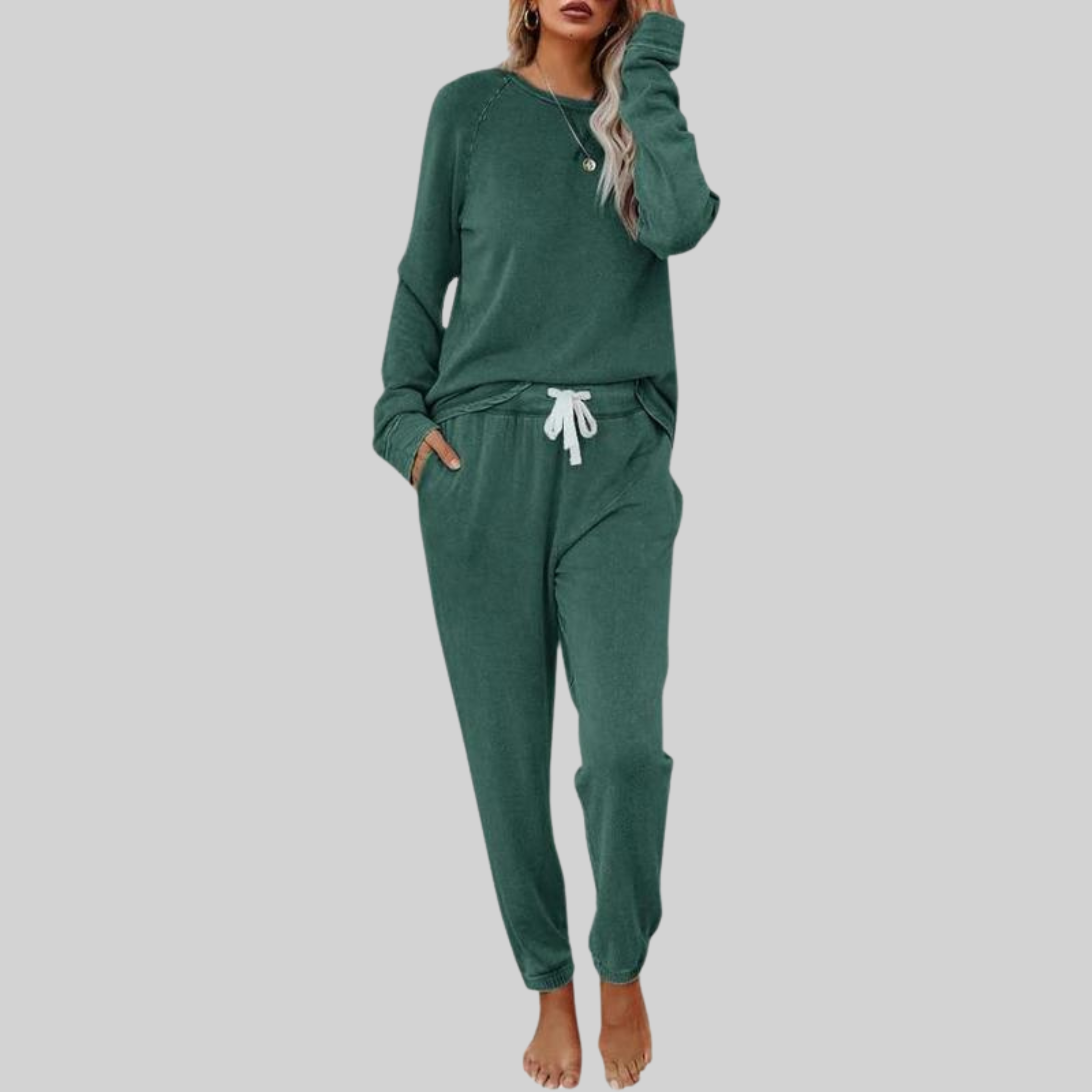 JOCELYN - Casual Long Sleeve and Sweatpants Set