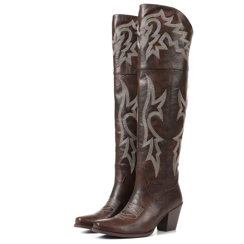 CHEYENNE –  Classic Over-the-Knee Cowboy Boots