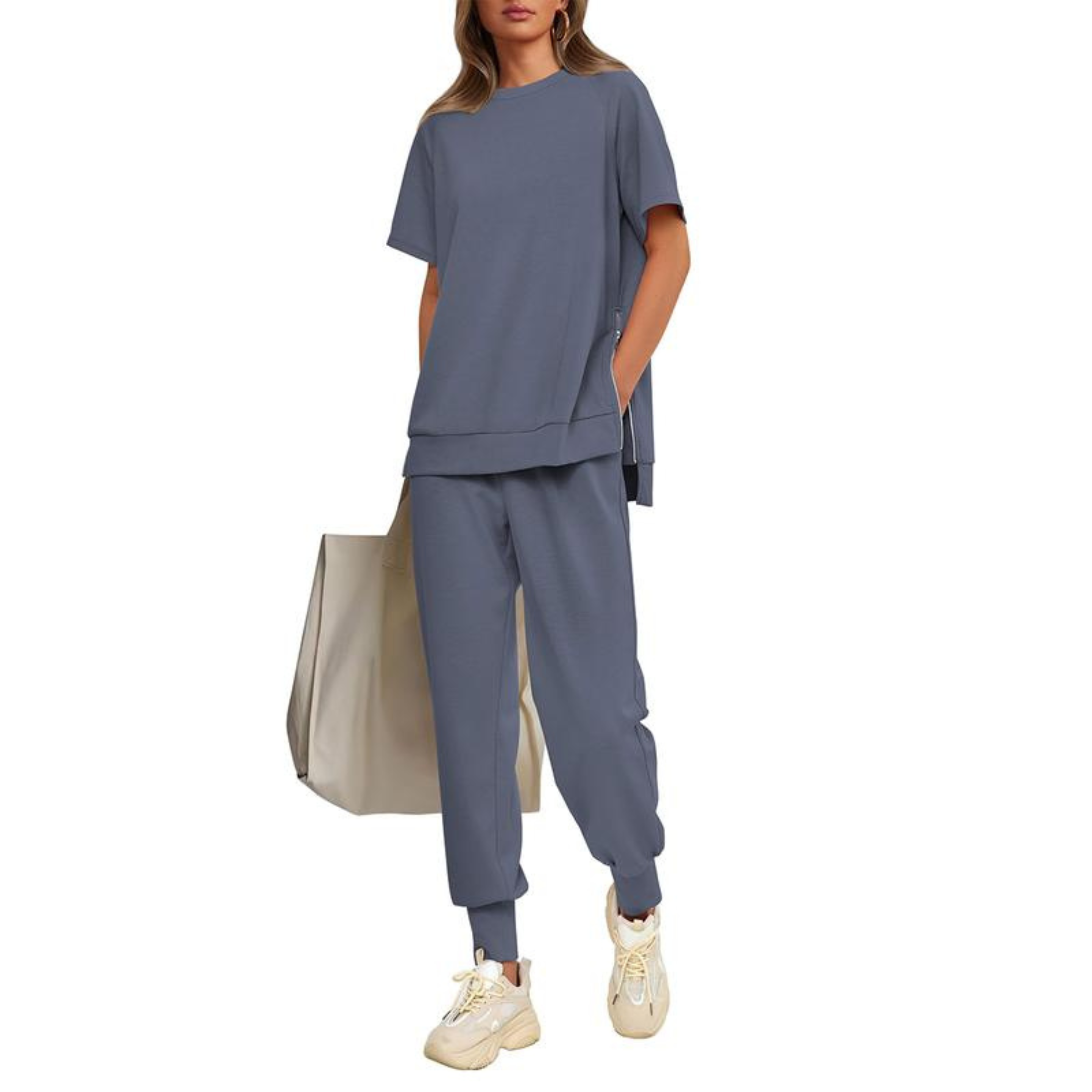 HILARIA - Casual Bishop Sleeve Notched Neck Set