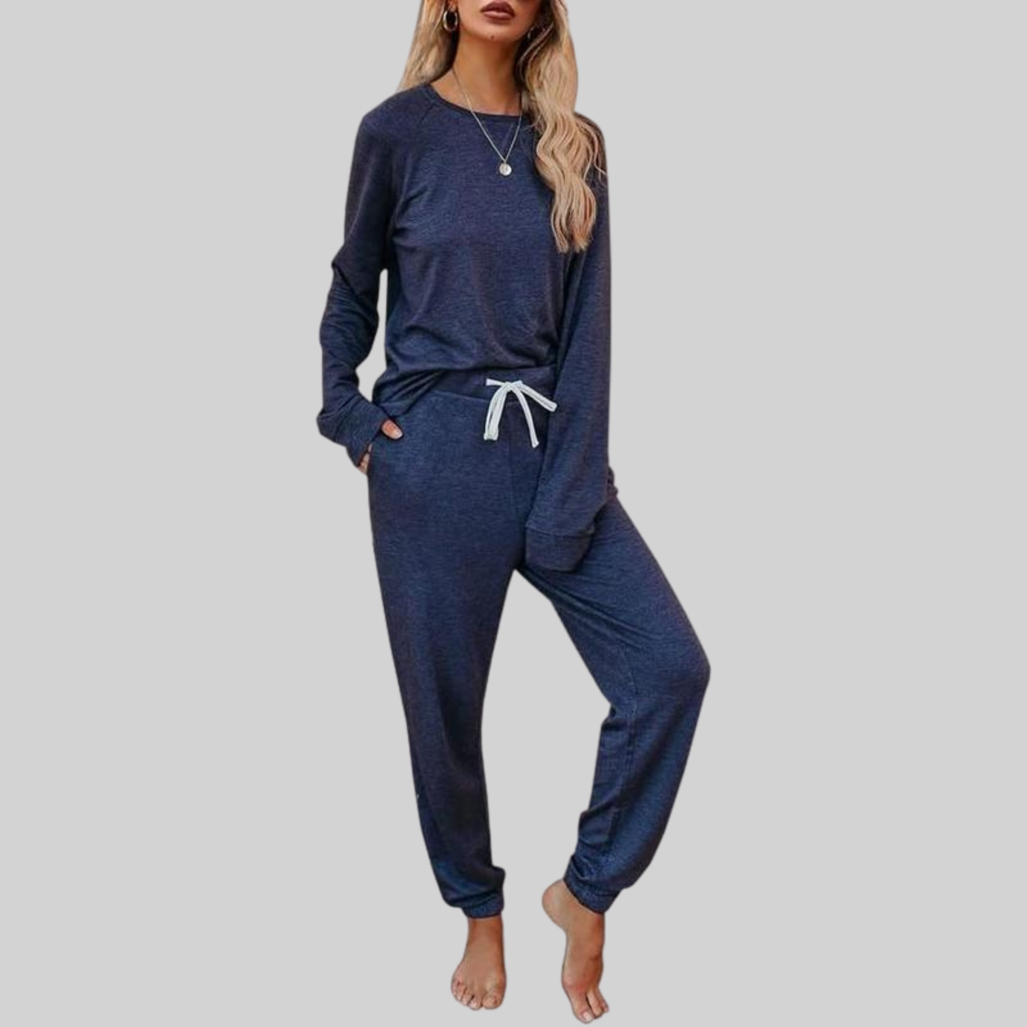 JOCELYN - Casual Long Sleeve and Sweatpants Set